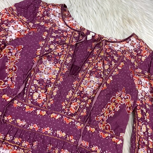 Free People Women's Floral Boho Fit Flare Dress - Picture 2 of 6